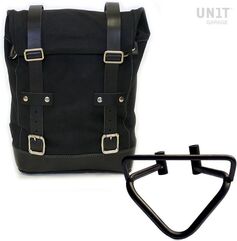 Unitgarage / ユニットガレージ Side Pannier Canvas + Left Subframe husqvarna 401 (2020 until now), Black/Black | U001+3003SX-Black-Black