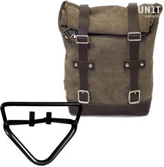 Unitgarage / ユニットガレージ Waxed Suede Side Pannier + Right Subframe husqvarna 401 (2020 until now), MossGrey | U002+3004DX-MossGrey