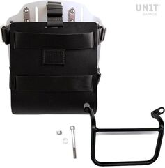 Unitgarage / ユニットガレージ Carrying system in aluminum with adjustable leather front, Quick Release System and frame (2019 until now), Black/Silver | U085+U000+1019SX-Black-Silver