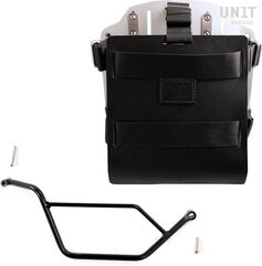 Unitgarage / ユニットガレージ Carrying system in aluminum with adjustable leather front, Quick Release System and frame, Black/Silver | U085+U000+1524DX-Black-Silver
