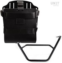 Unitgarage / ユニットガレージ Carrying system in aluminum with adjustable leather front, Quick Release System and frame, Black/Black | U085+U000+1901SX-Black-Black