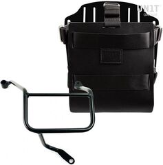 Unitgarage / ユニットガレージ Carrying system in aluminum with adjustable leather front, Quick Release System and frame, Black/Black | U085+U000+3208DX-Black-Black