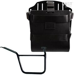 Unitgarage / ユニットガレージ Carrying system in aluminum with adjustable leather front, Quick Release System and frame Pan America 1250, Black/Black | U085+U000+3304DX-Black-Black