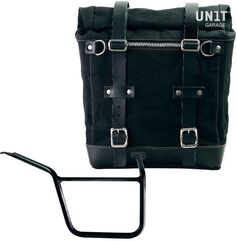 Unitgarage / ユニットガレージ Canvas Side Pannier Scram 22L-30L + Right Subframe Pan America 1250, Black/Black | U201+3304DX-Black-Black