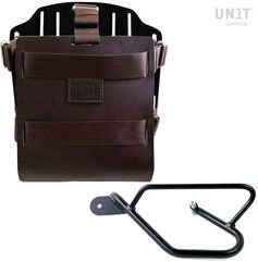 Unitgarage / ユニットガレージ Carrying system in aluminum with adjustable leather front, Quick Release System and frame (2016 until now), Brown/Black | U085+U000+2250SX-Brown-Black
