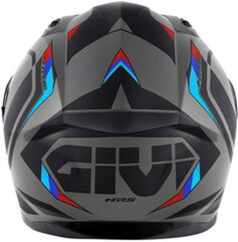 GIVI / ジビ Full face helmet 50.8 MACH1 Matte Grey/Black/Red, Size 58/M | H508FMHGR58