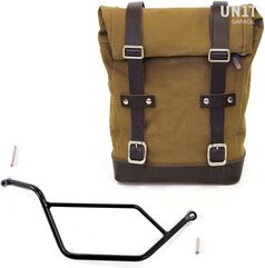 Unitgarage / ユニットガレージ Side Pannier Canvas + Subframe Bmw GS 850/1100/1150 e ADV, Beige/Brown | U001+1524DX-Beige-Brown