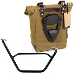 Unitgarage / ユニットガレージ Side Pannier Canvas + right subframe R1200 GS LC, Beige/Brown | U001+1901DX-Beige-Brown