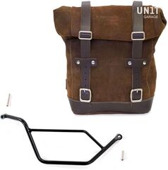 Unitgarage / ユニットガレージ Waxed suede Side Pannier + Subframe Bmw GS 850/1100/1150 e AD, ColoradoBrown | U002+1524DX-ColoradoBrown