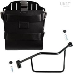 Unitgarage / ユニットガレージ Carrying system in aluminum with adjustable leather front, Quick Release System and frame, Black/Black | U085+U000+2101SX-Black-Black