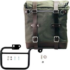 Unitgarage / ユニットガレージ Canvas Side Pannier Scram 22L-30L + Subframe K Series, Green/Brown | U201+1806-Green-Brown