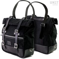 Unitgarage / ユニットガレージ Two universal side bags in Canvas, Black/Black | 2xU003_Black-Black