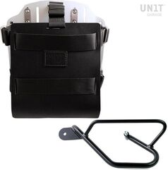 Unitgarage / ユニットガレージ Carrying system in aluminum with adjustable leather front, Quick Release System and frame (2016 until now), Black/Silver | U085+U000+2250SX-Black-Silver