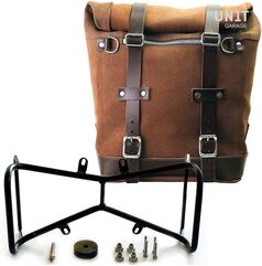 Unitgarage / ユニットガレージ Waxed suede side pannier Scram 22L-30L + Symmetrical Double Subframe NineT, ColoradoBrown | U202+1632+A2-ColoradoBrown