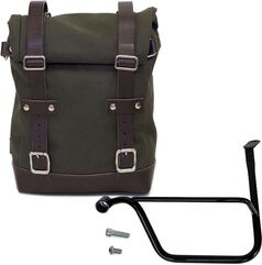 Unit Garage SIDE PANNIER CANVAS + LEFT SUBFRAME TRIUMPH SPEED TWIN, Green-Brown | U001-1020SX-Green-Brown