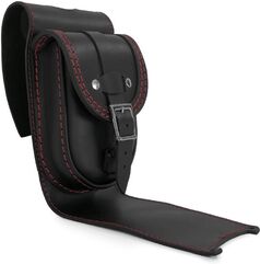 Ends Cuoio / エンズクオイオ バッグ 2018-new Softail ソフィテル Standard, Street Bob and Breakout タンクバッグ - ブラックレザー - レッドステッチ | SERBSFT18.N.CTR