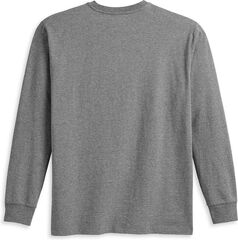 Harley-Davidson Men'S Bar & Shield Long Sleeve Tee, Heather Grey | 96346-23VM