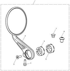 TRIUMPH / トライアンフ Thruxton 1200 / Thruxton R Chrome Bar End Mirror | T2060996