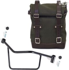 Unitgarage / ユニットガレージ Side Pannier Canvas + Right Subframe R 1200 R LC, Green/Brown | U001+2101DX-Green-Brown