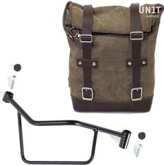 Unitgarage / ユニットガレージ Waxed Suede Side Pannier + Right Subframe R 1200 R LC, MossGrey | U002+2101DX-MossGrey