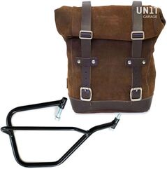 Unitgarage / ユニットガレージ Waxed Suede Side Pannier + Right Subframe Yamaha, ColoradoBrown | U002+2504DX-ColoradoBrown