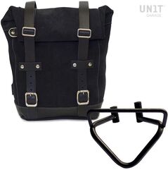 Unitgarage / ユニットガレージ Waxed Suede Side Pannier + Left Subframe husqvarna 401 (2020 until now), JetBlack | U002+3003SX-JetBlack