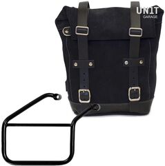 Unitgarage / ユニットガレージ Waxed Suede Side Pannier + Right Subframe Triumph Trident 660, JetBlack | U002+3500DX-JetBlack