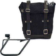 Unitgarage / ユニットガレージ Waxed Suede Side Pannier + Right Subframe BMW CE 04, JetBlack | U002+3700DX-JetBlack