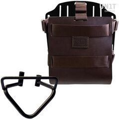 Unitgarage / ユニットガレージ Carrying system in aluminum with adjustable leather front, Quick Release System and frame (2020 until now), Brown/Black | U085+U000+3003DX-Brown-Black