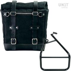 Unitgarage / ユニットガレージ Canvas Side Pannier Scram 22L-30L + Left Subframe Sportster S 1250, Black/Black | U201+3320SX-Black-Black