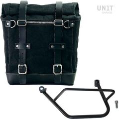 Unitgarage / ユニットガレージ Canvas Side Pannier Scram 22L-30L + Left Subframe Kawasaki Z900RS, Black/Black | U201+1021SX-Black-Black