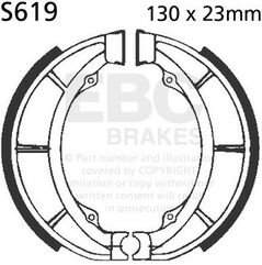 EBCブレーキ Plain モーターサイクル リプレイスメント ブレーキシューズ リア右側用 | S619