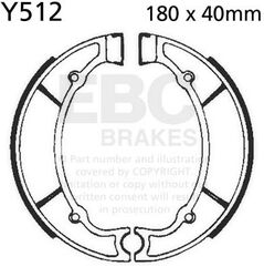 EBCブレーキ Plain モーターサイクル リプレイスメント ブレーキシューズ リア右側用 | Y512