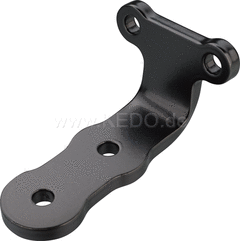 Kedo Scrambler front fender bracket, stainless steel black, for DIY fender mounting (32mm distance yoke, 28mm distance fender mounting, each for M6) | 22389