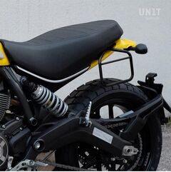 Unitgarage / ユニットガレージ Side Pannier Canvas + Subframe Ducati Scrambler Series, Black/Black | U001+1007_Black-Black