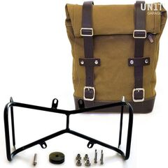 Unitgarage / ユニットガレージ Side Pannier Canvas + Symmetrical Double Subframe NineT, Beige/Brown | U001+1632+A2-Beige-Brown