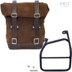 Unitgarage / ユニットガレージ Waxed Suede Side Pannier + Left Subframe Ducati Scrambler 1100, ColoradoBrown | U002+1010SX-ColoradoBrown