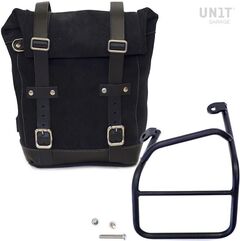 Unitgarage / ユニットガレージ Waxed Suede Side Pannier + Left Subframe Ducati Scrambler 1100, JetBlack | U002+1010SX-JetBlack