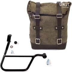 Unitgarage / ユニットガレージ Waxed Suede Side Pannier + Right Subframe Triumph T100 (2017 until now), MossGrey | U002+1011DX-MossGrey