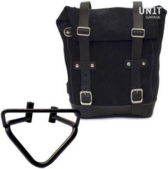 Unitgarage / ユニットガレージ Waxed Suede Side Pannier + Right Subframe husqvarna 200 (2020 until now), JetBlack | U002+3003DX-JetBlack