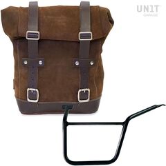 Unitgarage / ユニットガレージ Waxed Suede Side Pannier + Left Subframe Pan America 1250, ColoradoBrown | U002+3304SX-ColoradoBrown