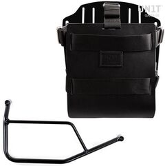 Unitgarage / ユニットガレージ Carrying system in aluminum with adjustable leather front, Quick Release System and frame, Black/Black | U085+U000+1421-Black-Black