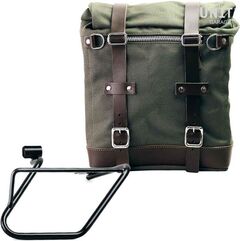 Unitgarage / ユニットガレージ Canvas Side Pannier Scram 22L-30L + Right Subframe BMW CE 04, Green/Brown | U201+3700DX-Green-Brown