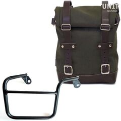 Unitgarage / ユニットガレージ Side Pannier Canvas + Right Subframe Mash, Green/Brown | U001+2600DX-Green-Brown