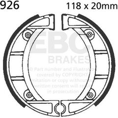 EBCブレーキ Plain モーターサイクル リプレイスメント ブレーキシューズ リア左側用 | 926