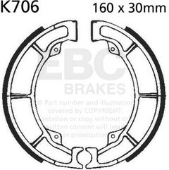 EBCブレーキ Plain モーターサイクル リプレイスメント ブレーキシューズ リア右側用 | K706