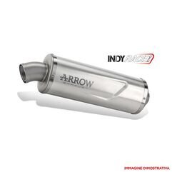 Arrow Indy-Race Evo ホモロゲーションスリップオン アルミニウムスチールエンドキャップ｜72649AO
