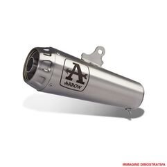 Arrow Competition Low Exhaust System With Pro-Race Silencer チタンエンドキャップ フルチタン｜71228CP