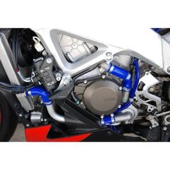Samco Sport / サムコスポーツ OEM 交換品 シリコンラジエータークーラントホースキット ブルー Aprilia RSV4 / RF / RR 2009 - 2025 10 ピース | APR-6-BU