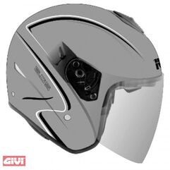 Givi / ジビ Hps 20.9 ファイバージェットヘルメット マット シルバー サイズ 56/S | H209FGSSV56